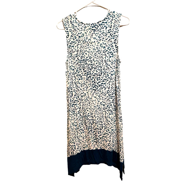 Tommy Bahama Sleeveless Sundress Beach Cover Up White and Green Leopard Spots - Picture 2 of 7